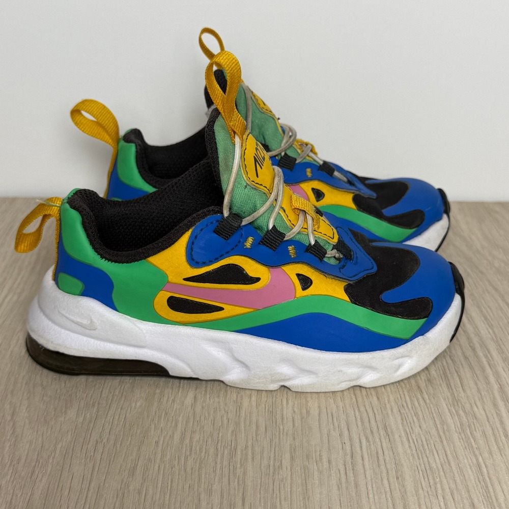 Nike‎ Air Max 270 React Toddler Kids Shoes Multicolor CU4676-001 Size 8C